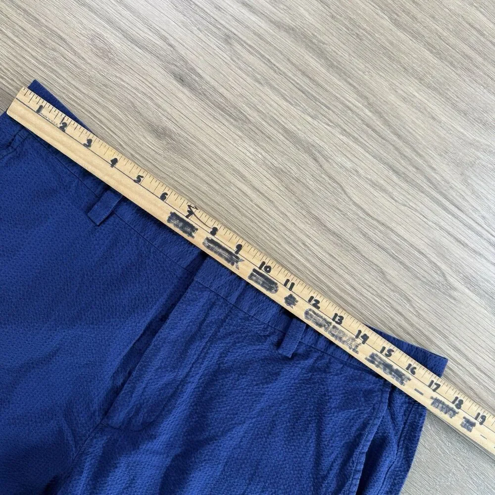 J Crew Club Shorts Men 34 Seersucker Cotton Lightweight Summer Travel
